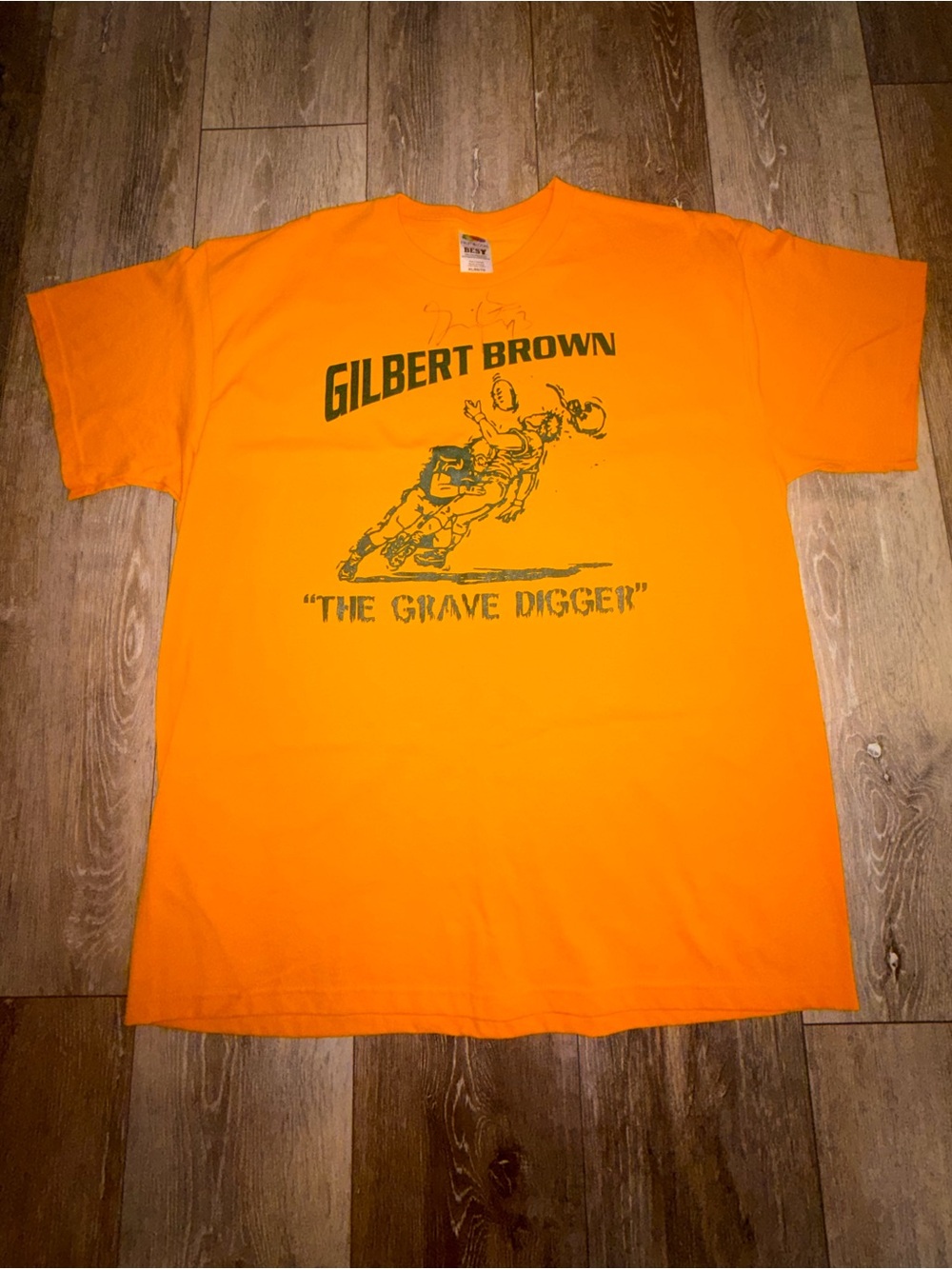 NFL Green Bay Packers Gilbert Brown 'Grave Digger' Autographed Tshirt XL